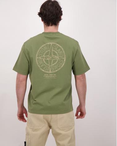 TEE SHIRT STONE ISLAND 21000001  005G VERT MILITAIRE