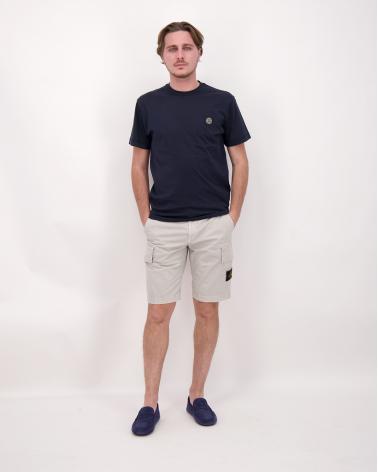 TEE SHIRT STONE ISLAND JERSEY COTON 2100027 0020MARINE