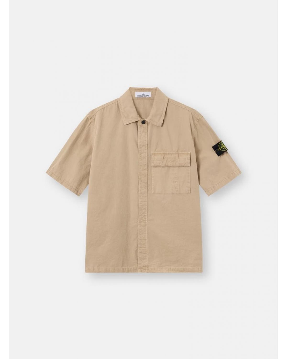 CHEMISE STONE ISLAND 1200031 019A  DESERT BEIGE  manches courtes