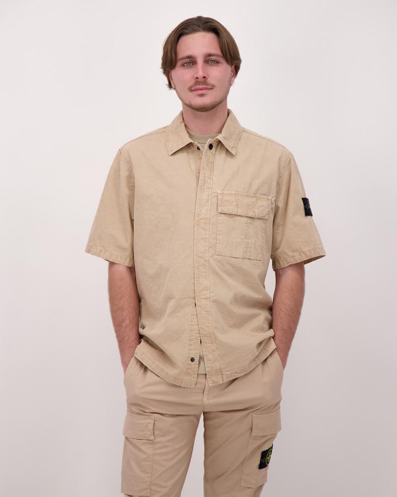 CHEMISE STONE ISLAND 1200031 019A  DESERT BEIGE  manches courtes