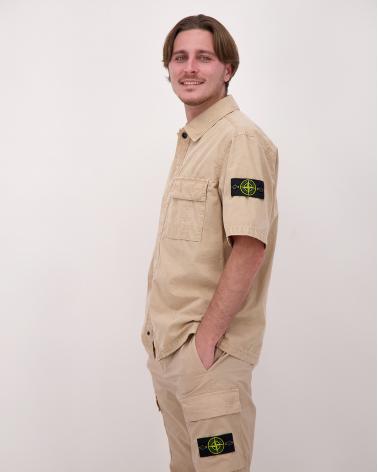 CHEMISE STONE ISLAND 1200031 019A  DESERT BEIGE  manches courtes