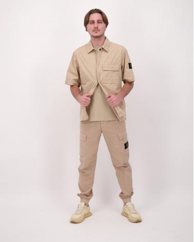 CHEMISE STONE ISLAND 1200031 019A  DESERT BEIGE  manches courtes