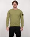 PULL STONE ISLAND 5100052 005G COTON NYLON VERT MILITAIRE