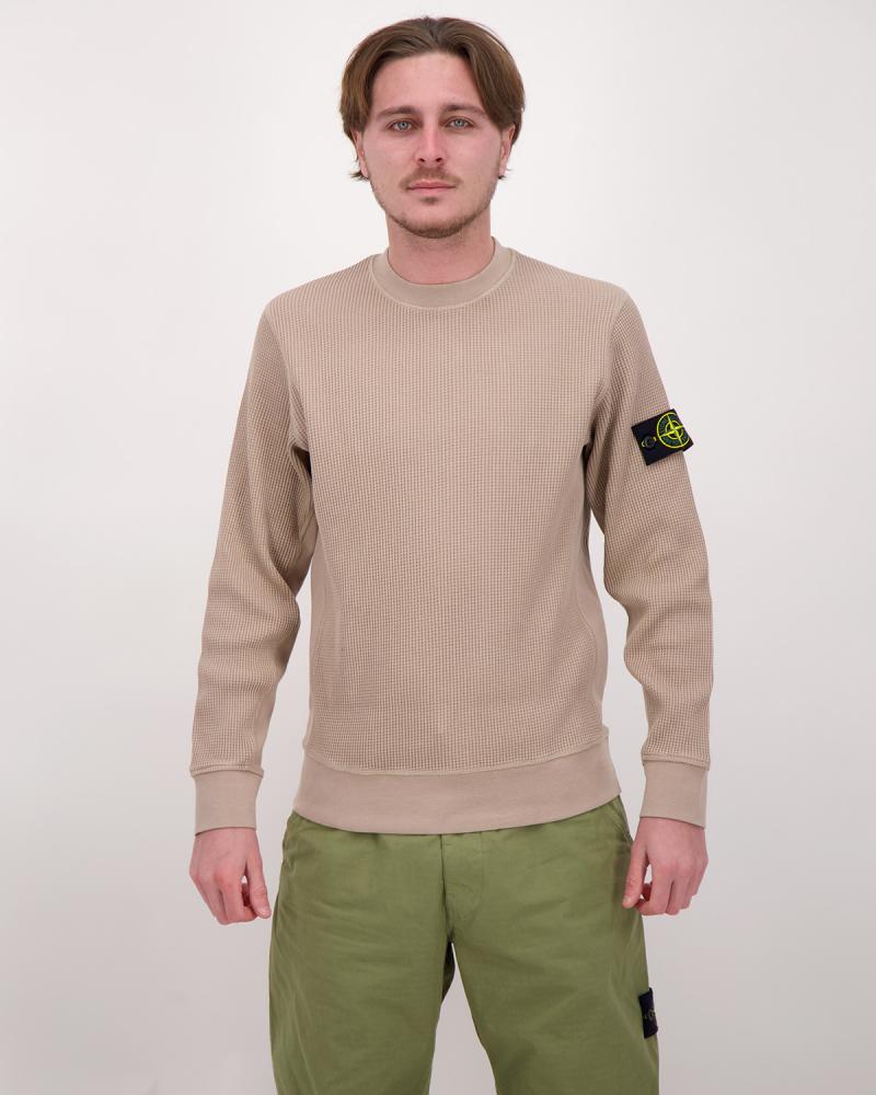 SWEAT 6100056 0009A ORGANIC COTTON WAFFLE FLEECE DESERT BEIGE