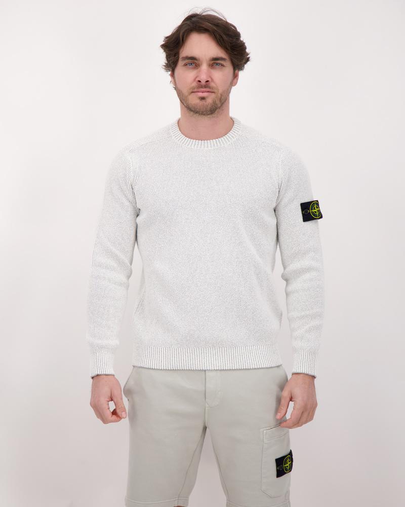 PULL STONE ISLAND COL ROND 5100033 0M61 GRIS CLAIR