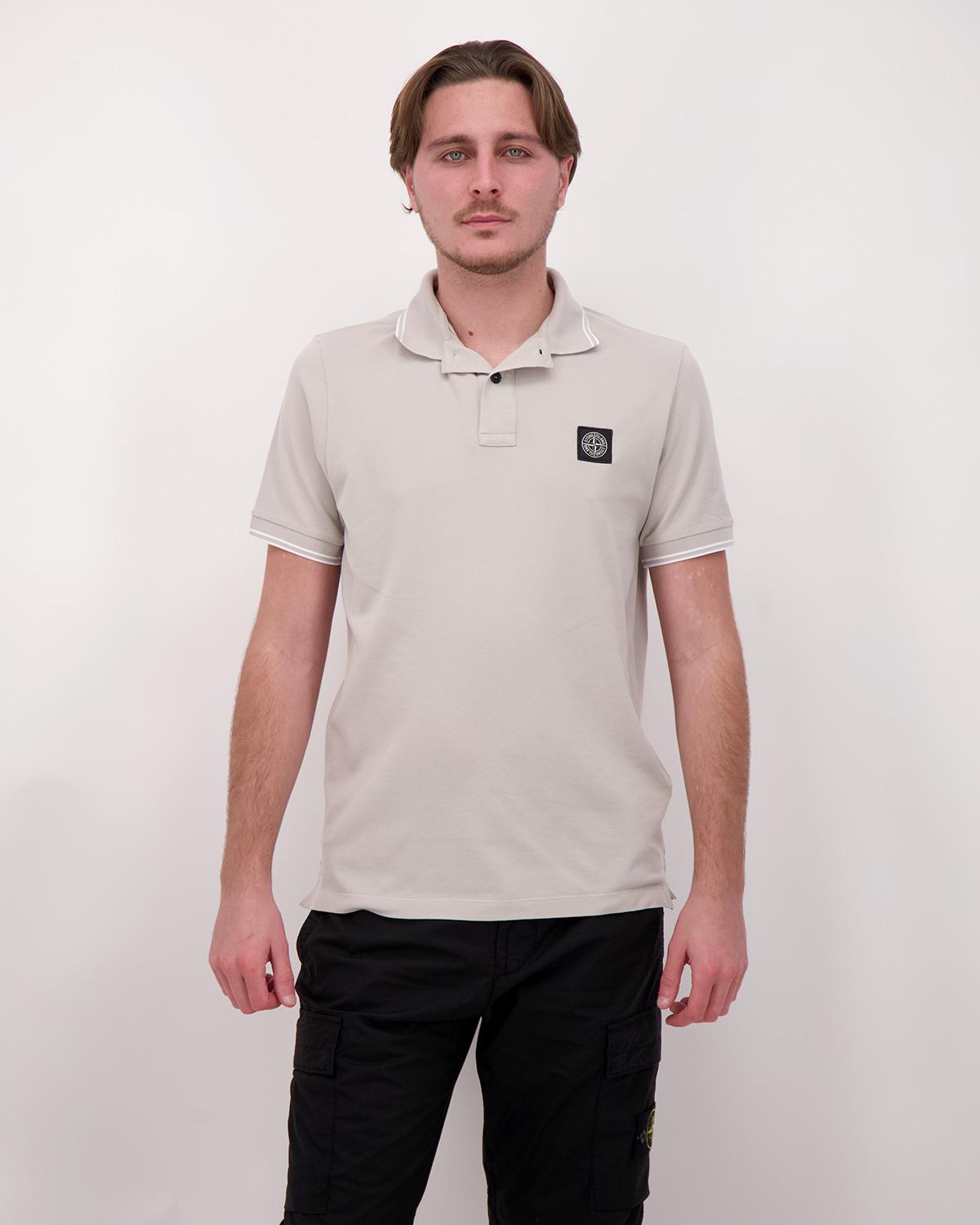 POLO STONE ISLAND MC 22000 10 S0017  0061 GRIS CLAIR