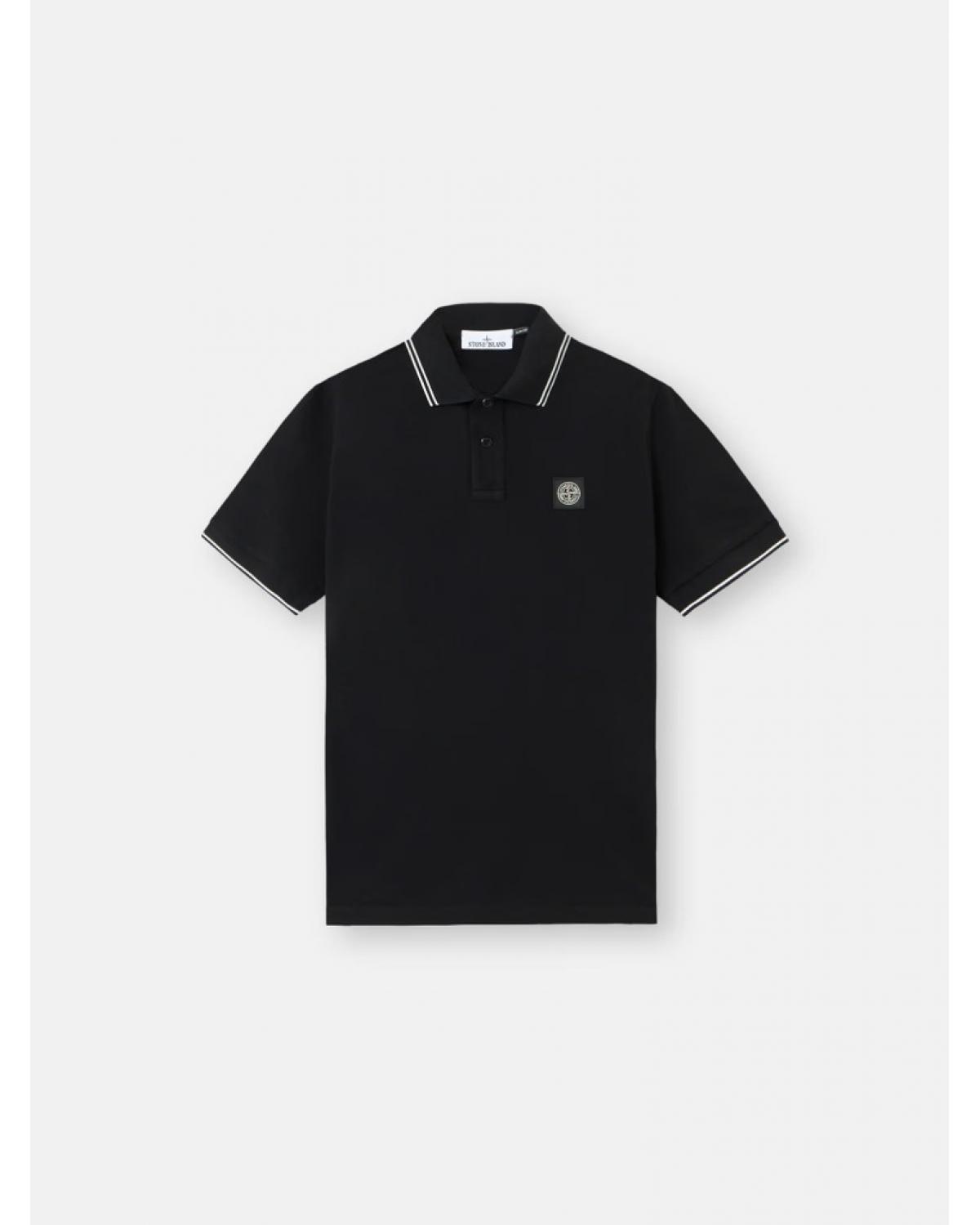POLO MC STONE ISLAND 2200010 S0018 0029 NOIR