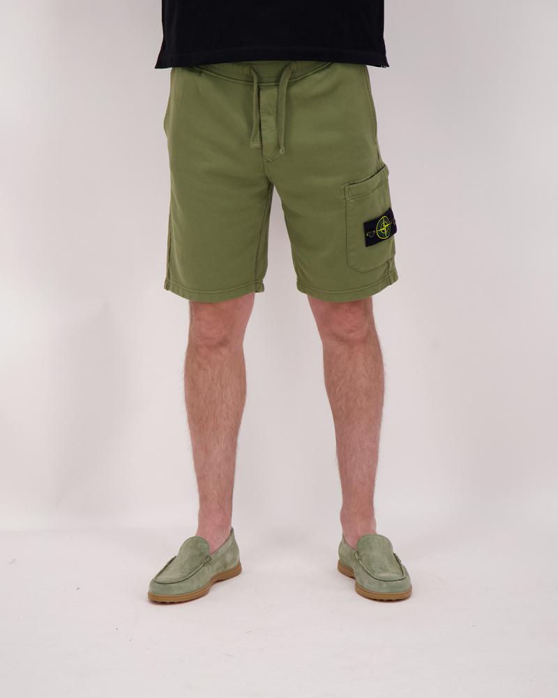 BERMUDA STONE ISLAND6200011 005G  VERT MILITAIRE ORGANIC COTTON FLEECE