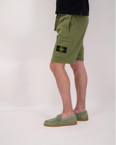 BERMUDA STONE ISLAND6200011 005G  VERT MILITAIRE ORGANIC COTTON FLEECE