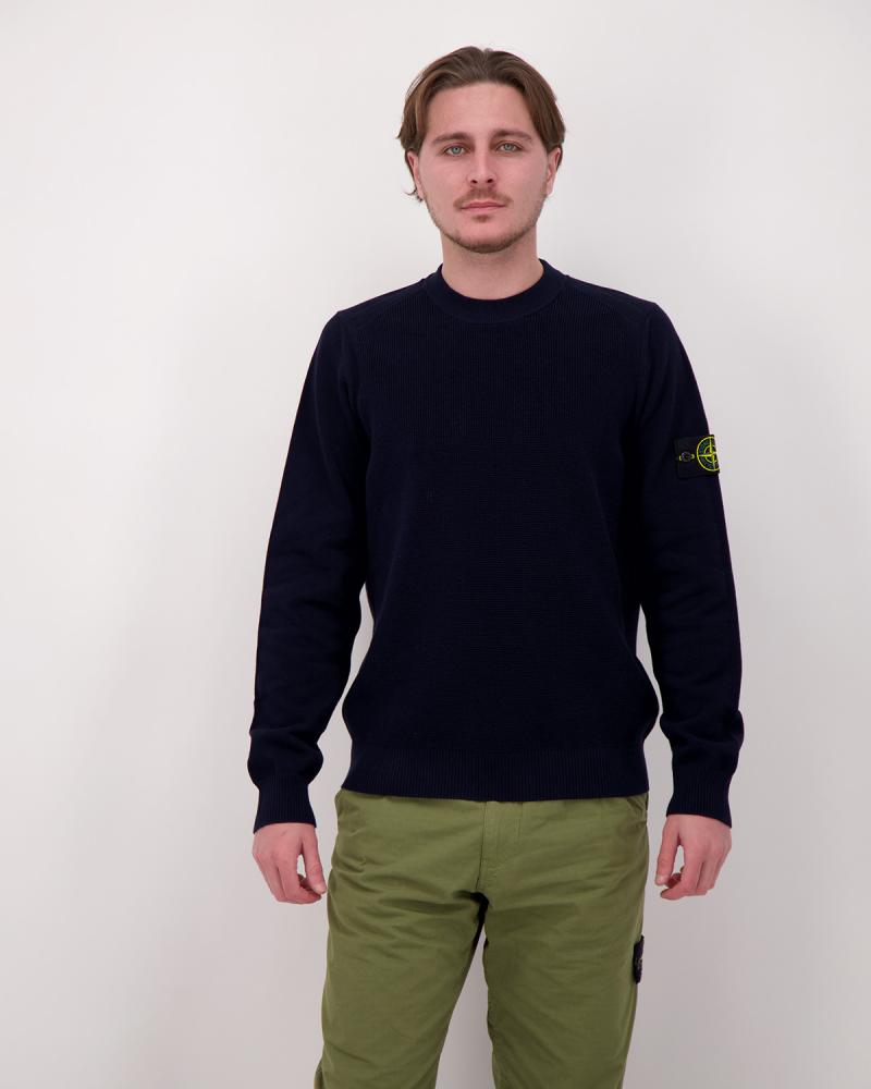 MAILLE COL ROND STONE ISLAND 5100029 S00B5 MARINE