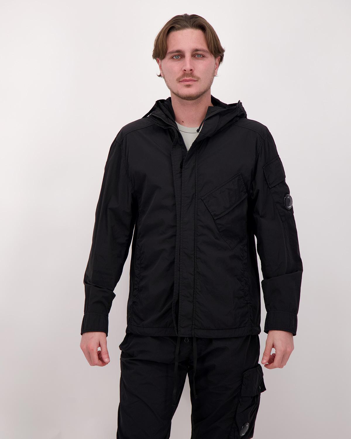 BLOUSON OVERSHIRT CP.COMPANY CHROME -R  HOODED  058 999 NOIR