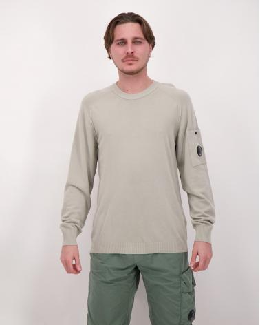 MAILLE COL ROND MKN105A  CREPE COTON GRIS