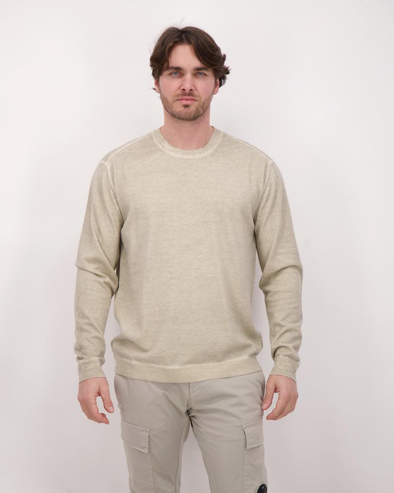 PULL CP.COMPANY CMKN203A 313 COTON CREPE DOUBLE  BEIGE