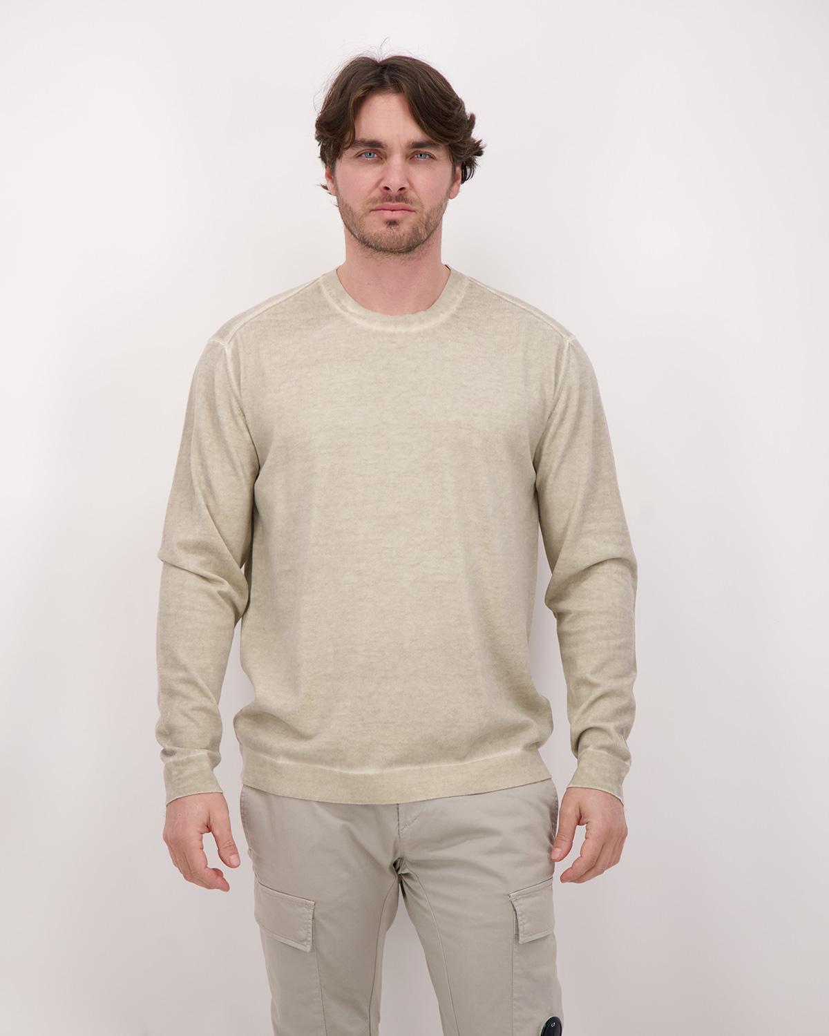 PULL CP.COMPANY CMKN203A 313 COTON CREPE DOUBLE  BEIGE