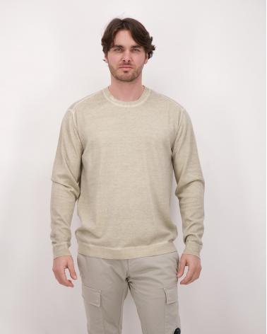 PULL CP.COMPANY CMKN203A 313 COTON CREPE DOUBLE  BEIGE