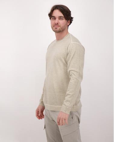 PULL CP.COMPANY CMKN203A 313 COTON CREPE DOUBLE  BEIGE