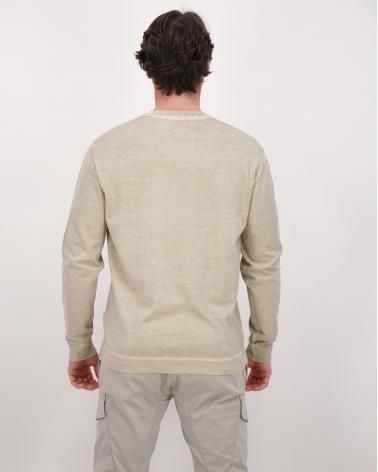 PULL CP.COMPANY CMKN203A 313 COTON CREPE DOUBLE  BEIGE