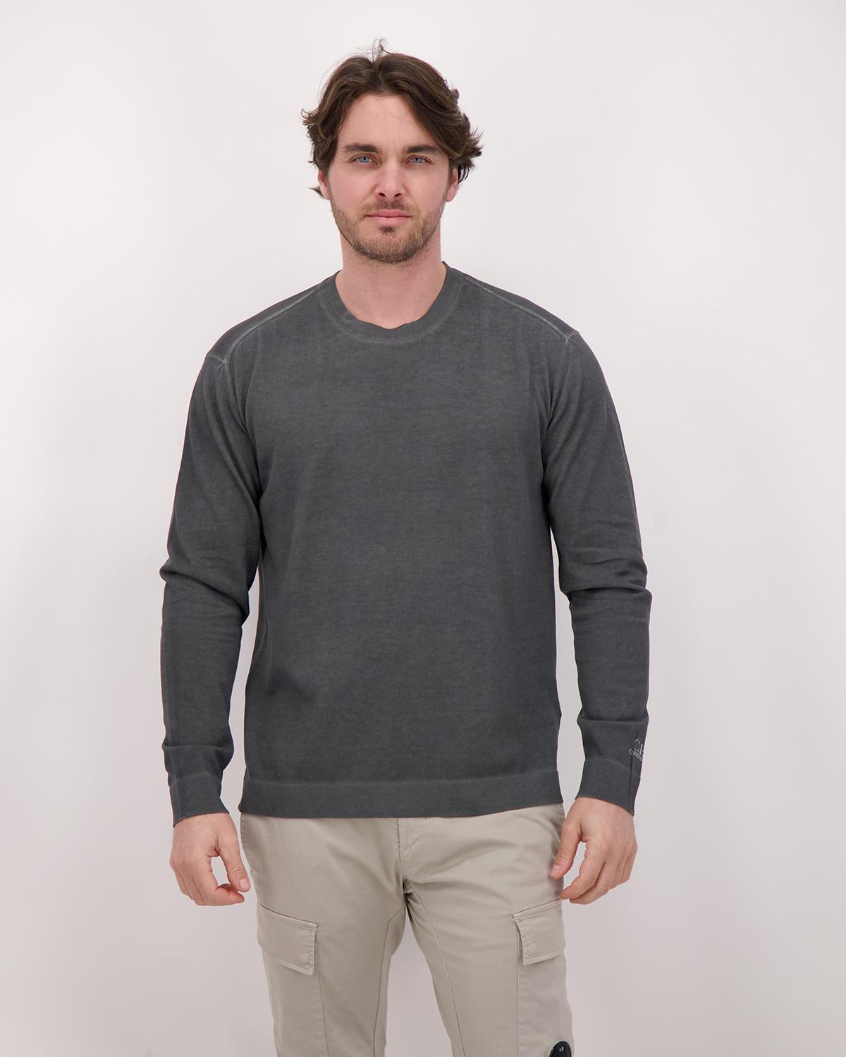 PULL CP.COMPANY CMKN203A 921COTON CREPE DOUBLE  GRIS
