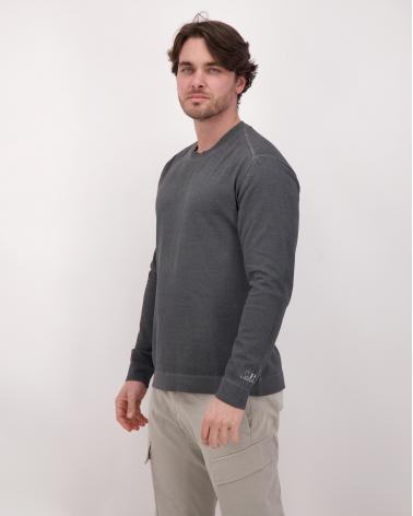 PULL CP.COMPANY CMKN203A 921COTON CREPE DOUBLE  GRIS