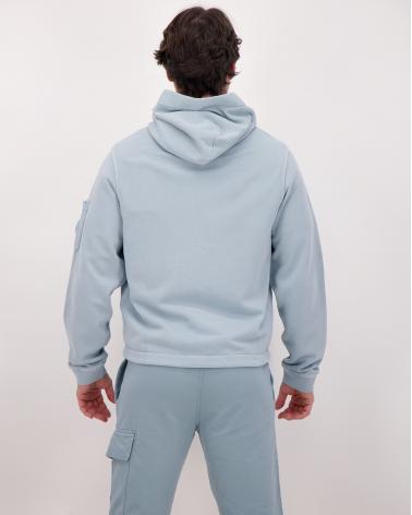 SWEAT CP.COMPANY ZIP HOODED SS039A 809 CIEL