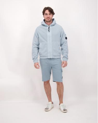 SWEAT CP.COMPANY ZIP HOODED SS039A 809 CIEL