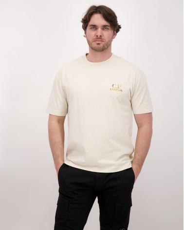 TEE SHIRT CP COMPANY CONFORT LOGO  TS143A 114 BEIGE