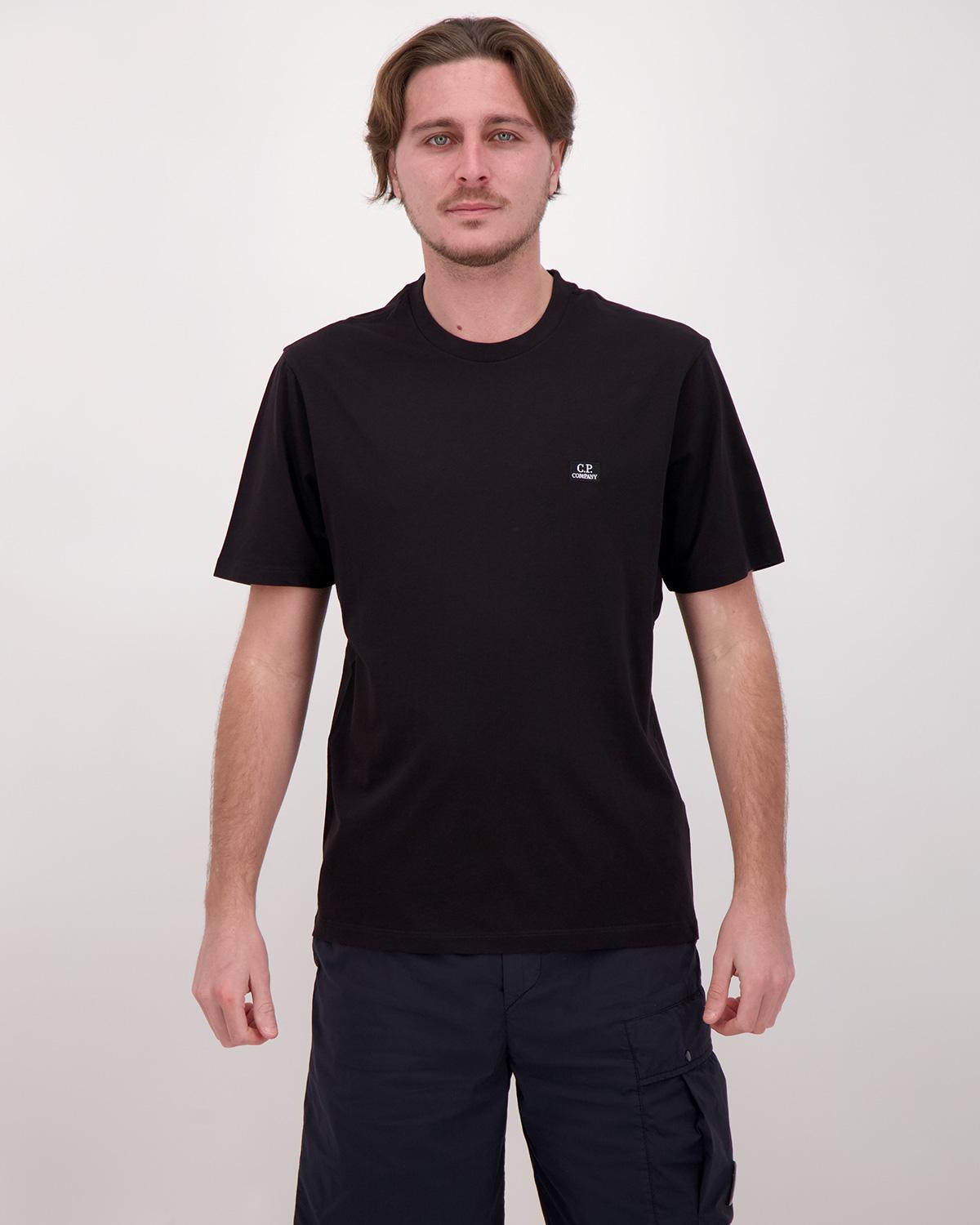 TEE SHIRT CP.COMPANY 726A  999 LOGO PATCH NOIR