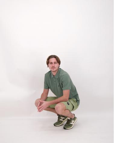 POLO CP.COMPANY PL712 668 VERT SRETCH PIQUET
