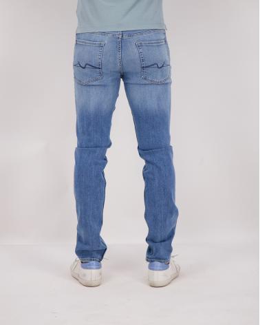 JEAN 7 ALL FOR MANKIND SLIMMY RAINCLOUD DENIM CLAIR
