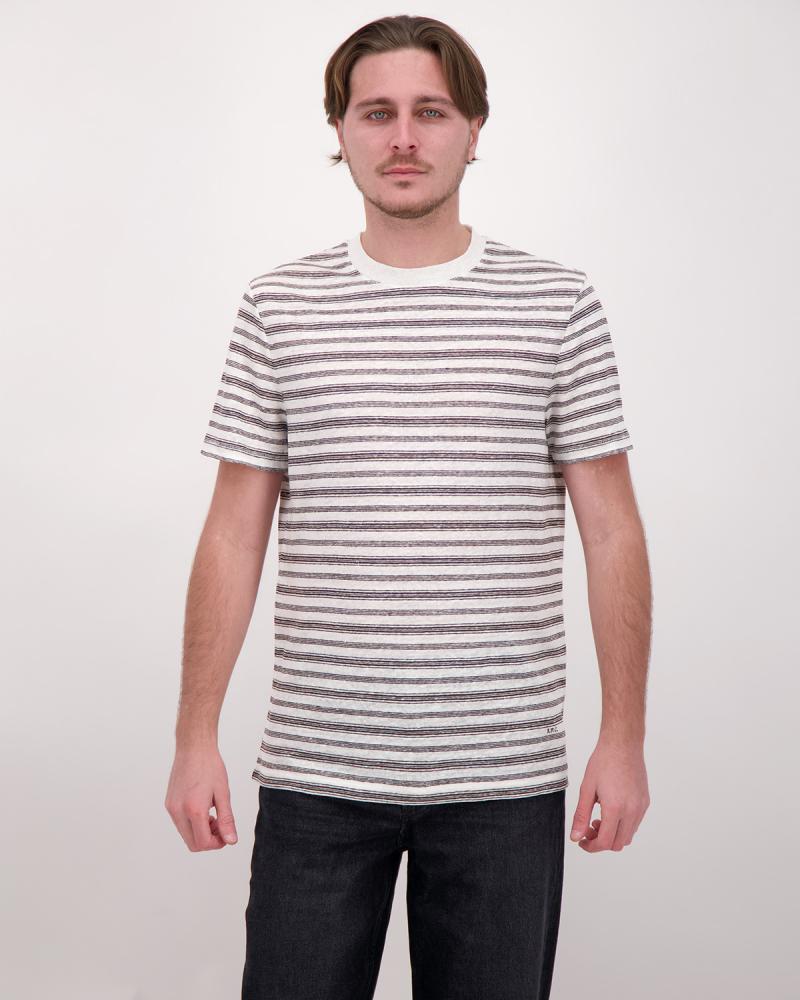 TEE SHIRT A.P.C.RAYURE ECRU/BLANC