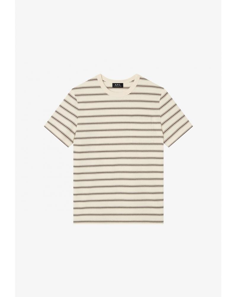 TEE SHIRT A.P.C.RAYE ÈCRU