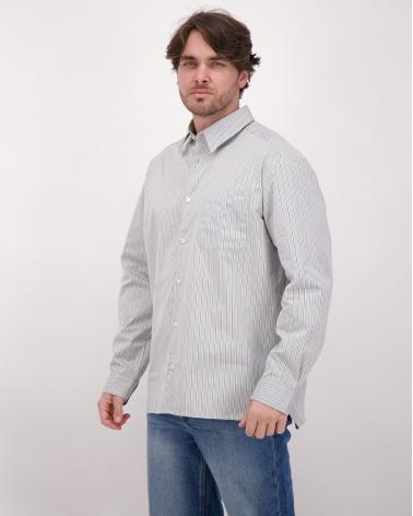  CHEMISE A.P.C. MALO RAYURES GRISES GRIS CLAIR