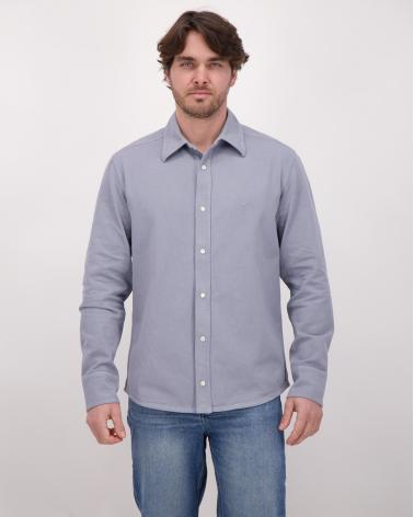 Surchemise brodée A.P.C.GRIS CLAIR