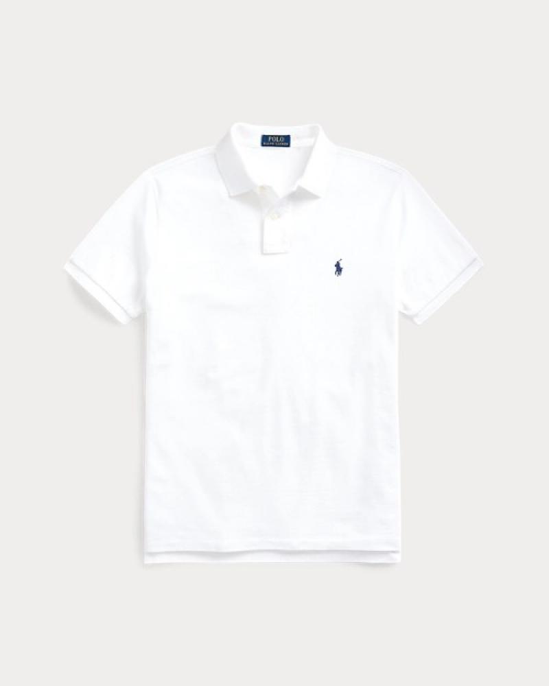 POLO RALPH LAUREN MC Piqué BLANC