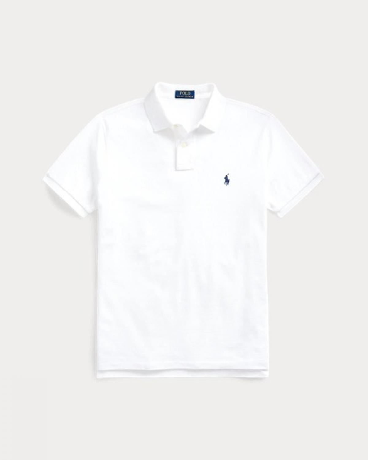 POLO RALPH LAUREN MC Piqué BLANC