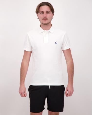 POLO RALPH LAUREN MC Piqué BLANC