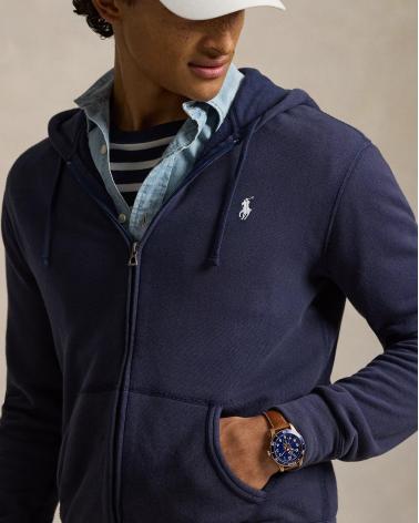 SWEAT RALPH LAUREN CAPUCHE EPONGE MARINE