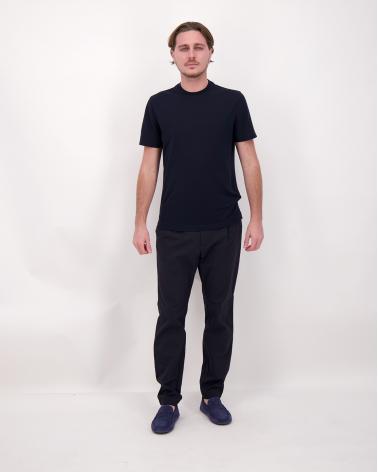 TEE SHIRT SLOWEAR ICE COTTON MARINE