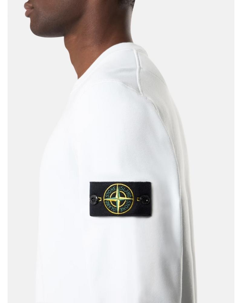 SWEAT STONE ISLAND 6100060 00001 ORGANIC COTTON FLEECE  610051 BLANC
