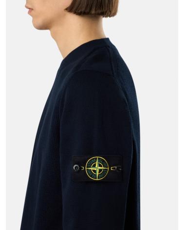 MAILLE COL ROND STONE ISLAND 5100029 S00B5 MARINE