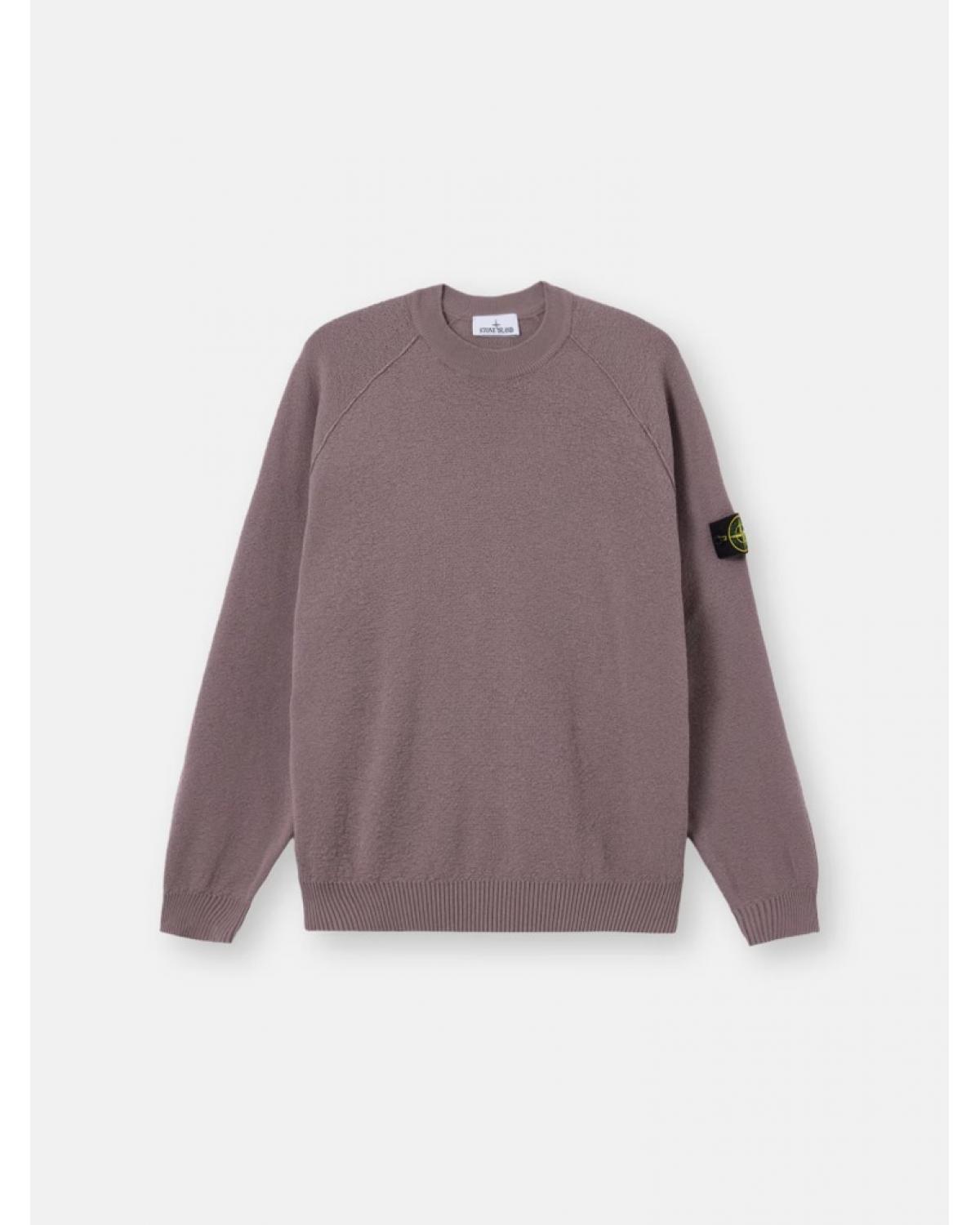 PULL COL ROND STONE ISLAND 5100020 008F PURPLE GREY 