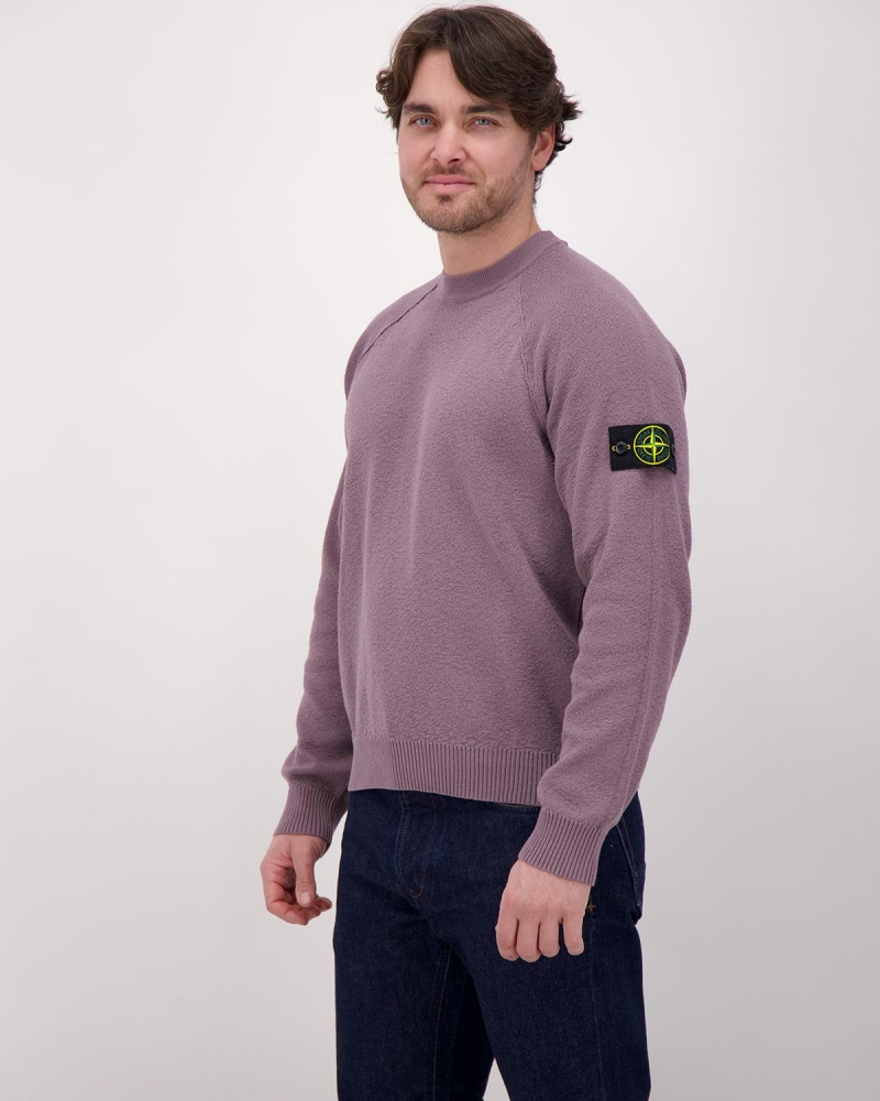 PULL COL ROND STONE ISLAND 5100020 008F PURPLE GREY 