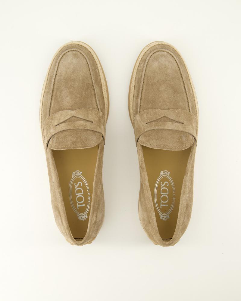 MOCASSIN TOD'S CUIR VELOURS BEIGE