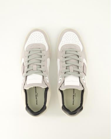 BASKET PHILIPPE MODEL PIGALLE  VD03 VEAU/DAIM/BLANC/NOIR