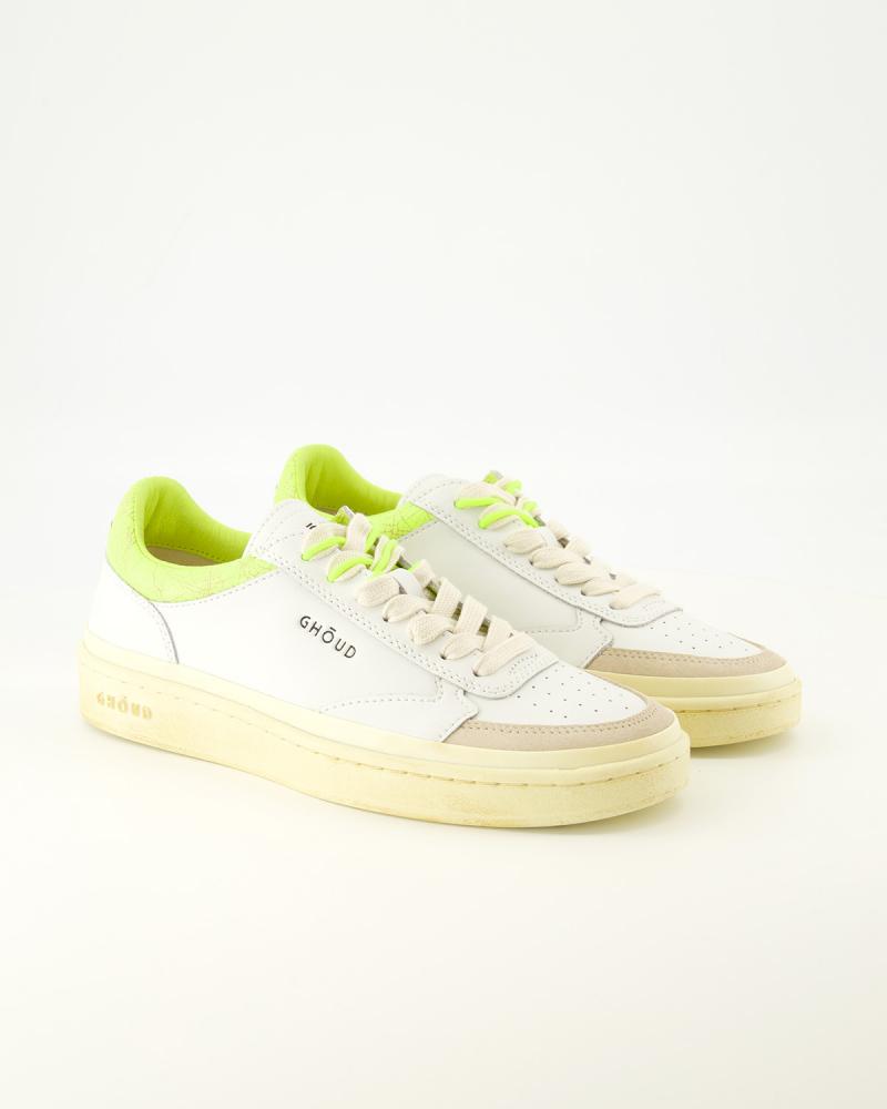 BASKET  GHOUD PADS SC02 BRUSHED  BLANC/JAUNE