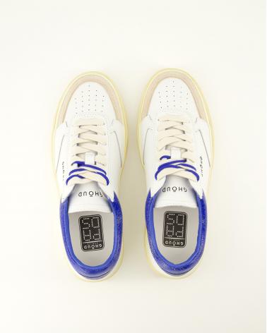 BASKET  GHOUD PADS SC01 BRUSHED  BLANC/BLEU