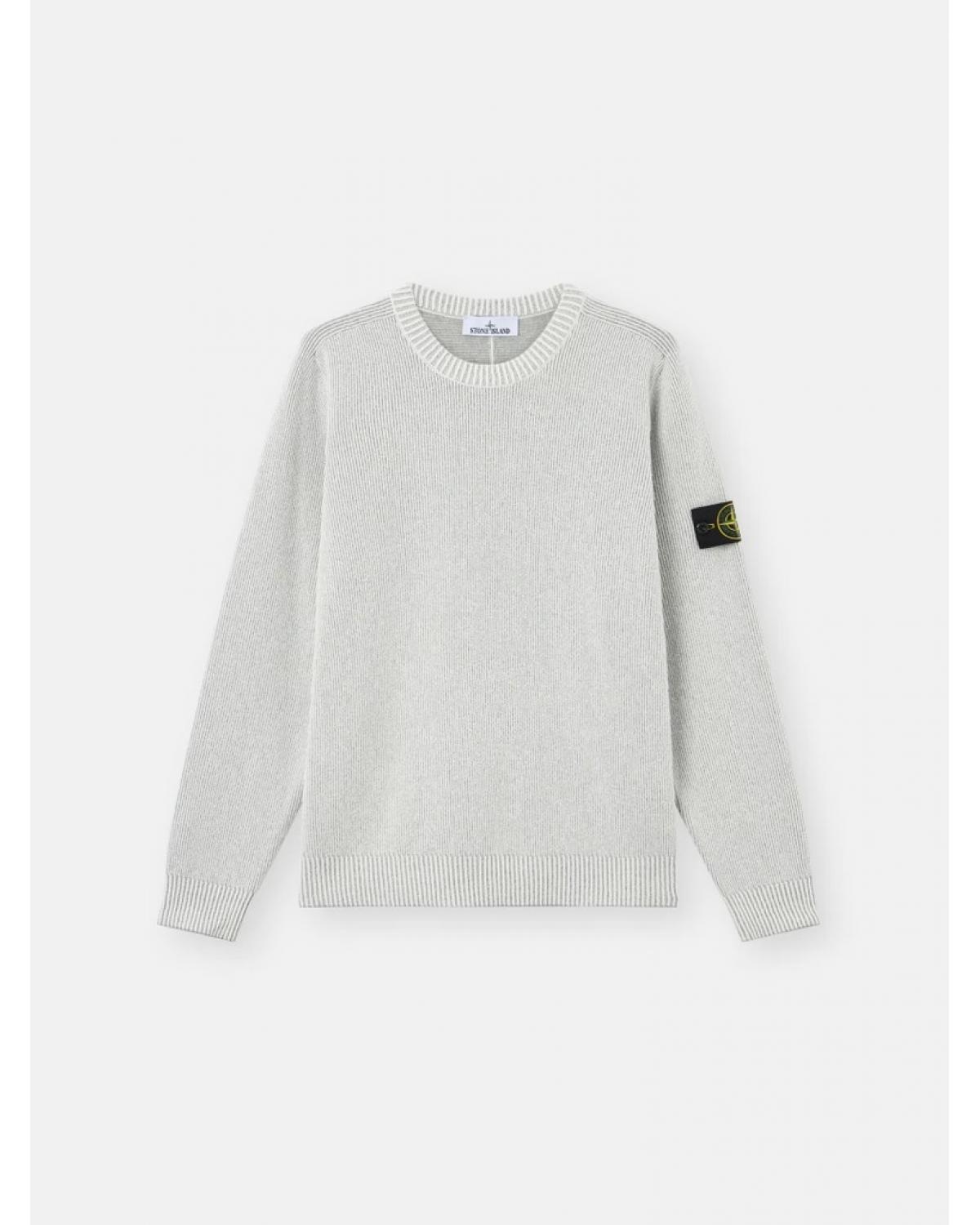 PULL STONE ISLAND COL ROND 5100033 0M61 GRIS CLAIR