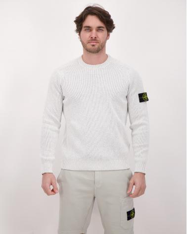 PULL STONE ISLAND COL ROND 5100033 0M61 GRIS CLAIR