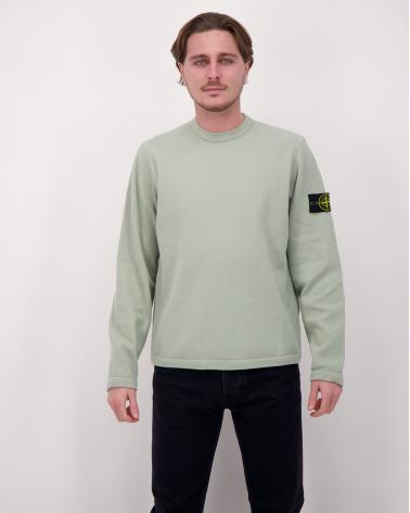 SWEAT  61000 11 0055 MESH STITCH ORGANIC COTTON FLEECE SAGE VERT
