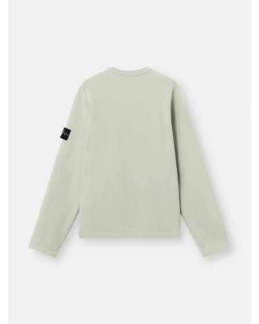 SWEAT  61000 11 0055 MESH STITCH ORGANIC COTTON FLEECE SAGE VERT